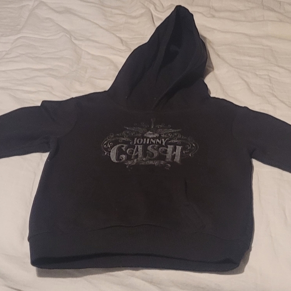 Johnny Cash Men in Black Kids Hoodie - Picture 1 of 4